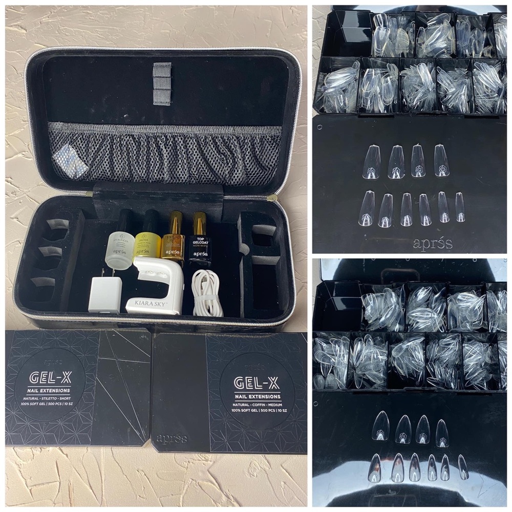 Apres Gel-X Nail Extension Kit w/ Extra Box of Tips + EASIER UV Light